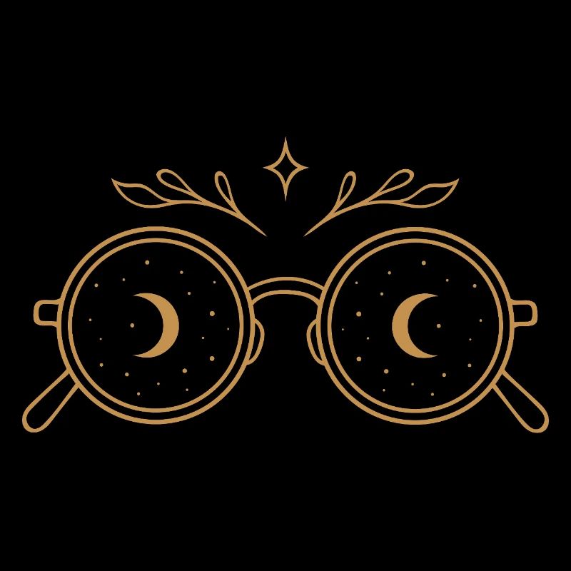 Witchy Glasses with Moons - Midsummer Magic
