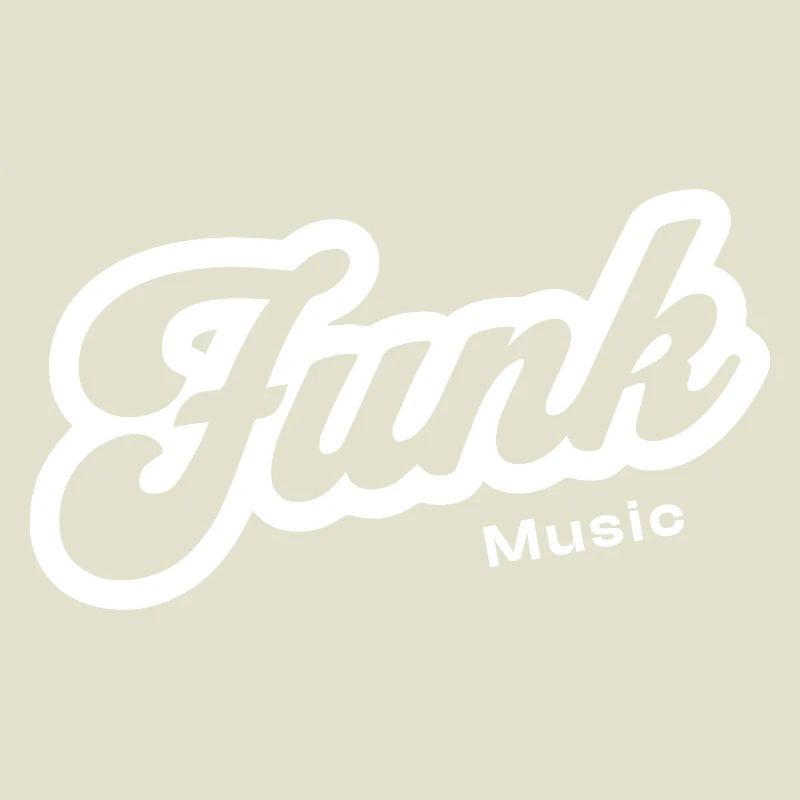 Logo du script rétro de la musique funk