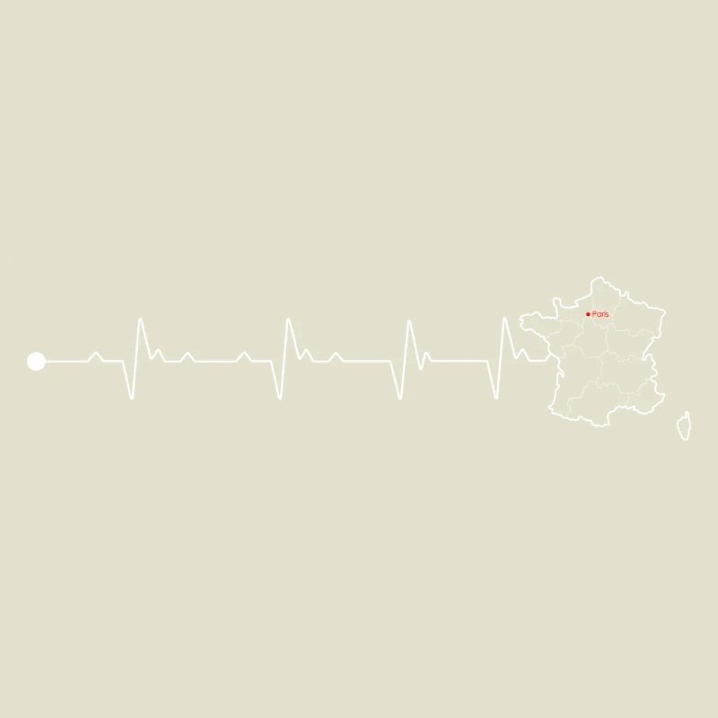 Heartbeat Map Pin Design