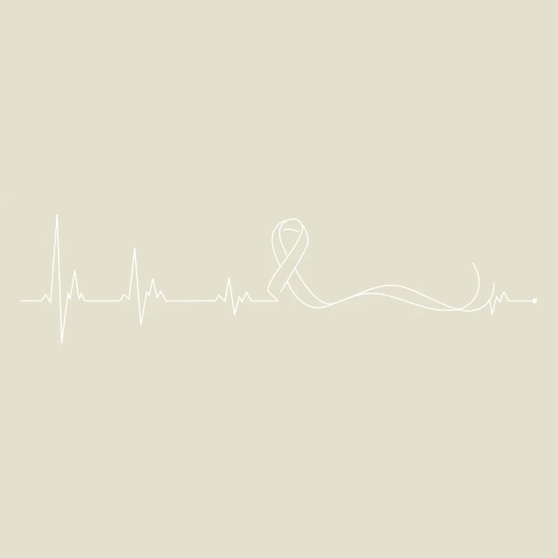 Conception de sensibilisation au ruban de battement de cœur