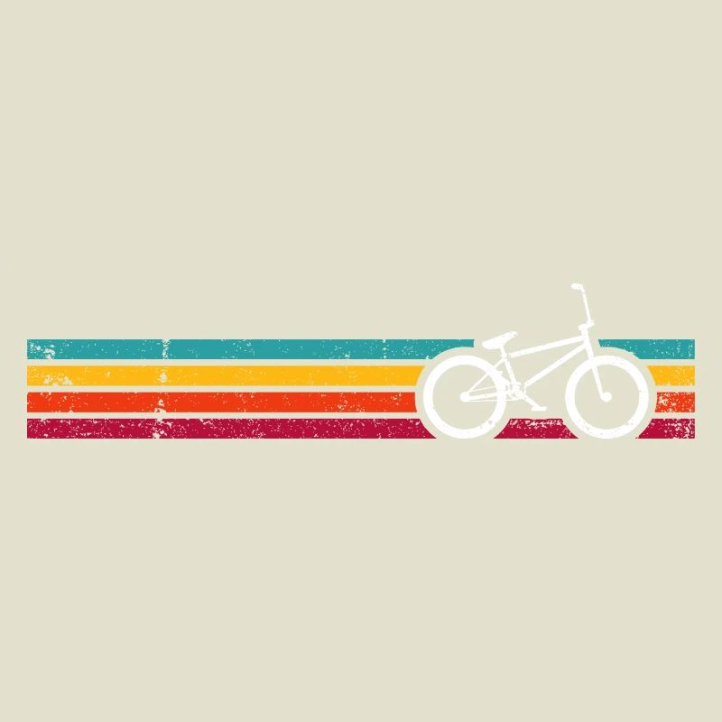 Rayures de vélo arc-en-ciel rétro