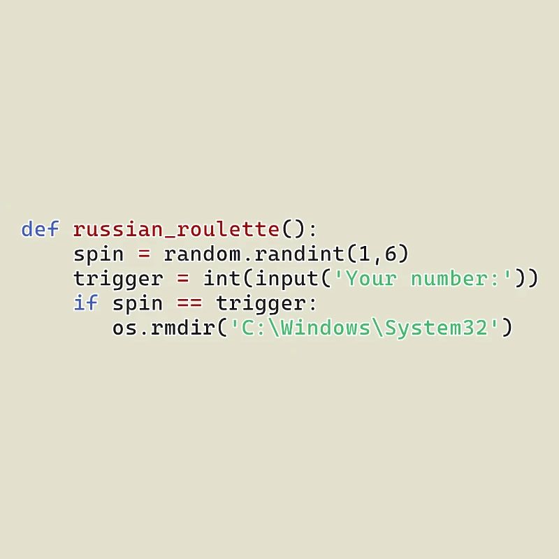 Python Russisches Roulette