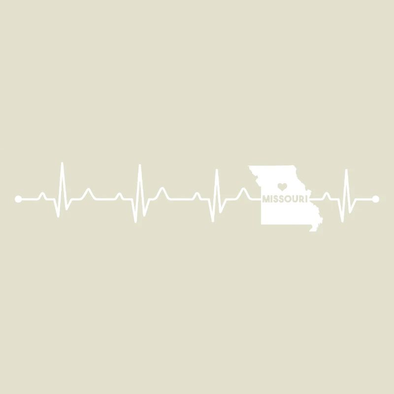 Missouri State Map Tarnsilhouetten-Design