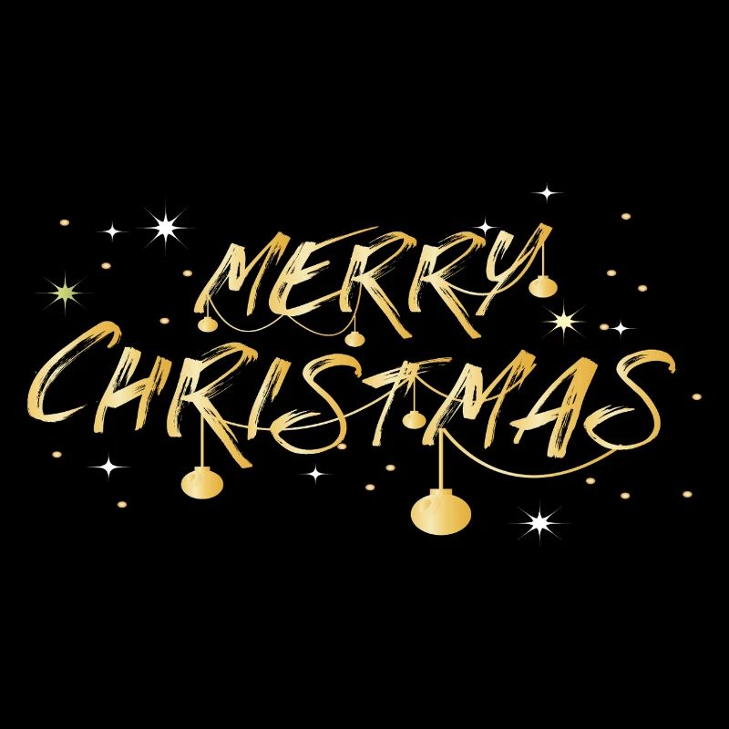 Police dorée Joyeux Noël