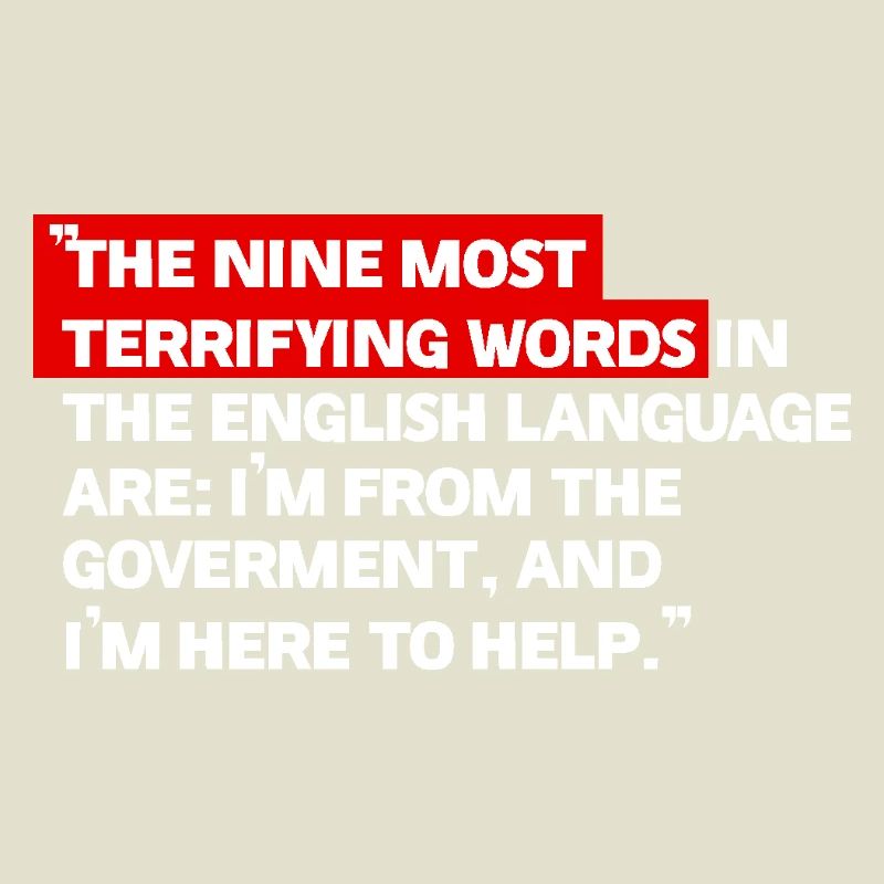 Satirisches Regierungszitat