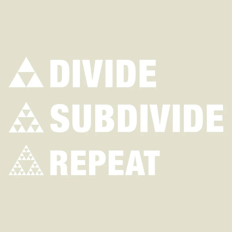 géométrie fractale du triangle division subdivision répéter