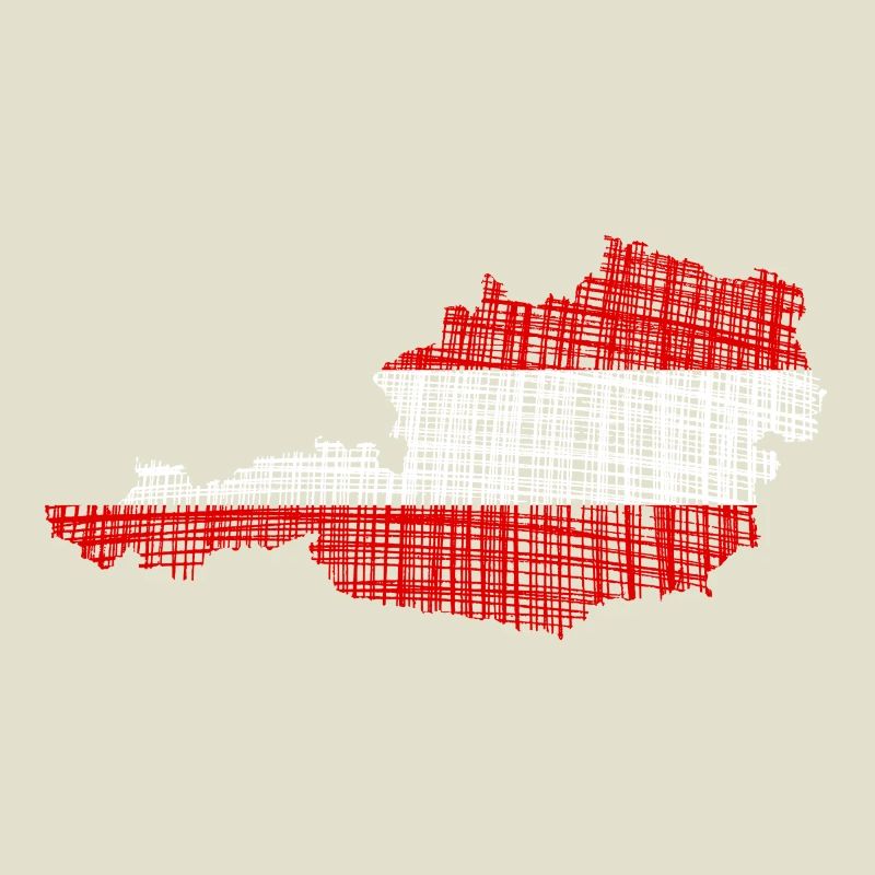 Austria Map Flag Art Austria Doodle