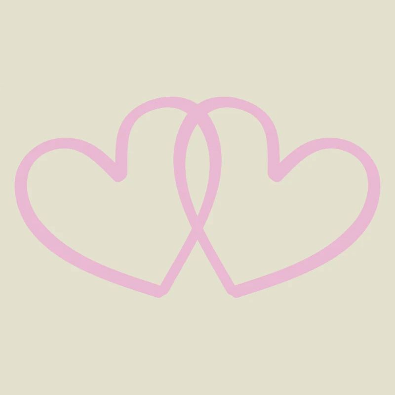 Dessins en traits de cœurs entrelacés