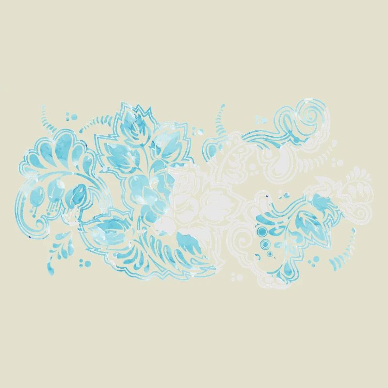 Blauer Blumen-Muster