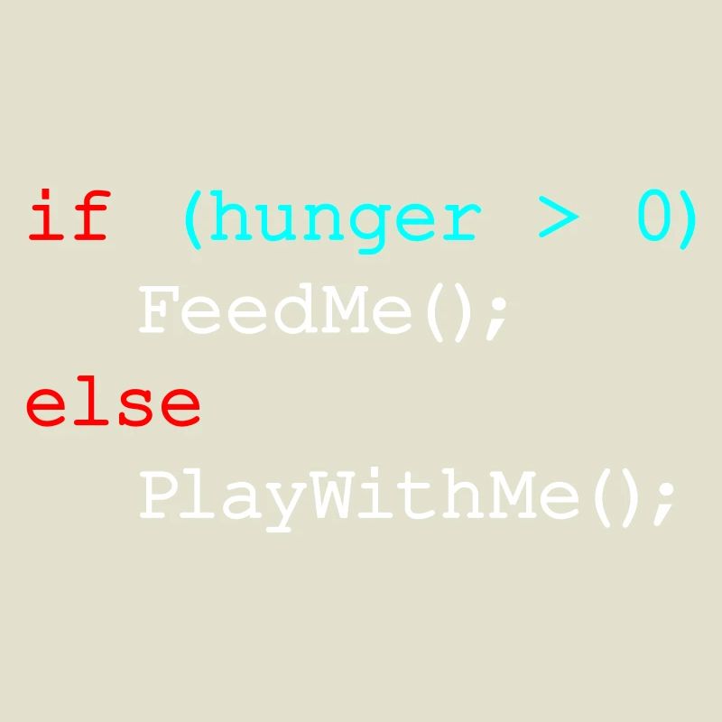 Wenn Hunger mich füttert, sonst spiel mit mir - JavaScript