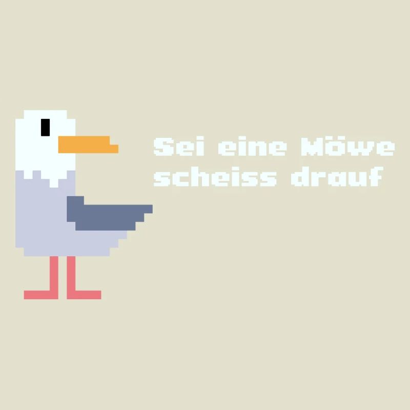 sei eine pixel Möwe