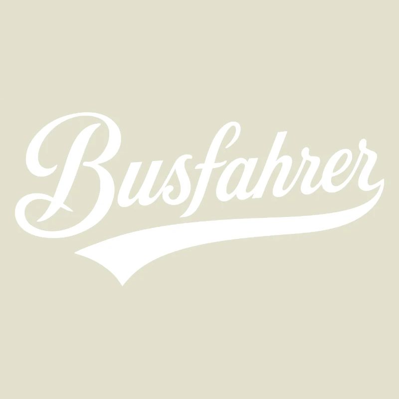 Beruf Busfahrer Text Design