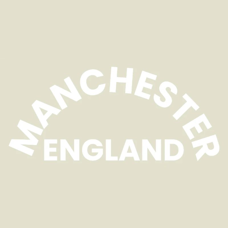 Manchester England Circle Text