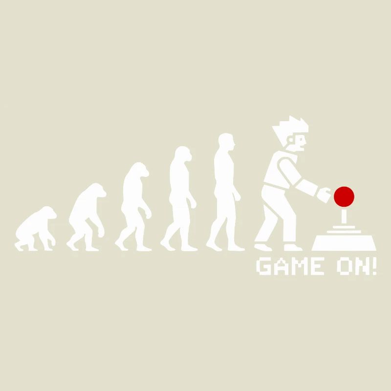 Game On Evolution: Gaming Button Gamer Nerd