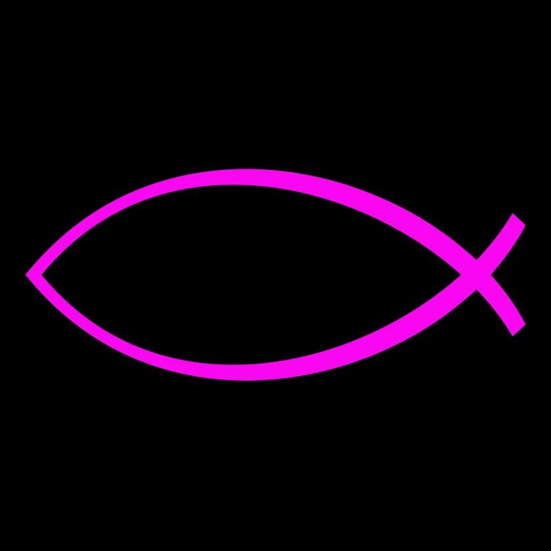 Ichtus fish solid pink