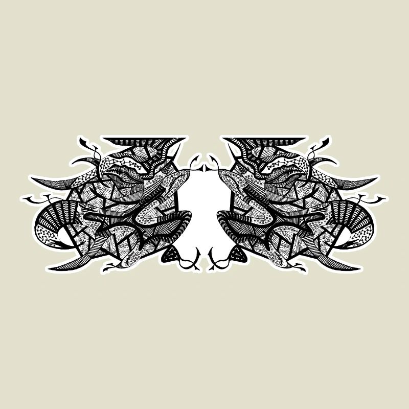 Schwarz-Weiß abstraktes Design Nr. 7