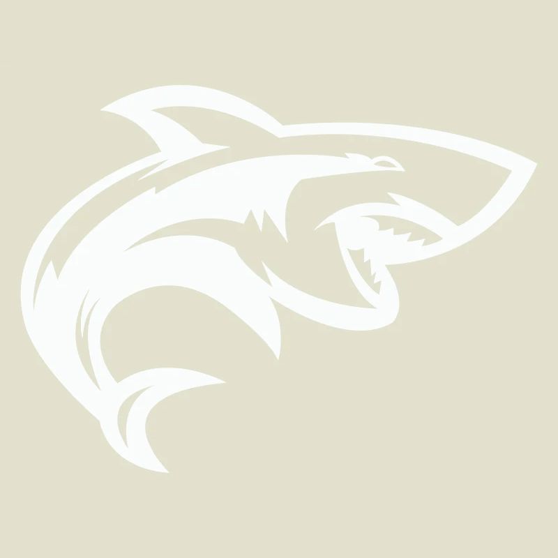 Stylized shark head