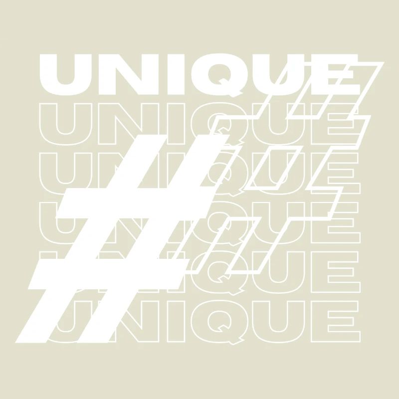 Typographie unique du hashtag
