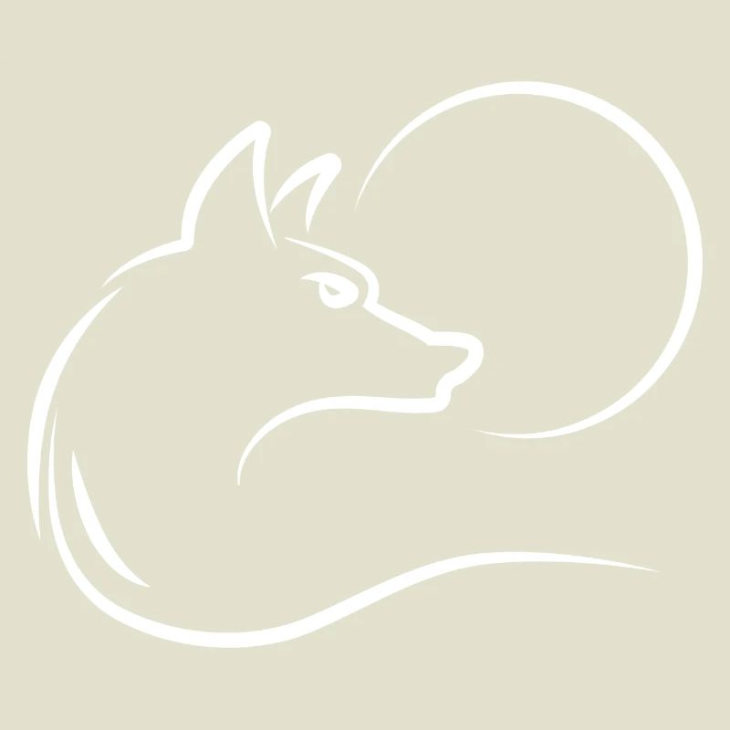 Wolf at full moon