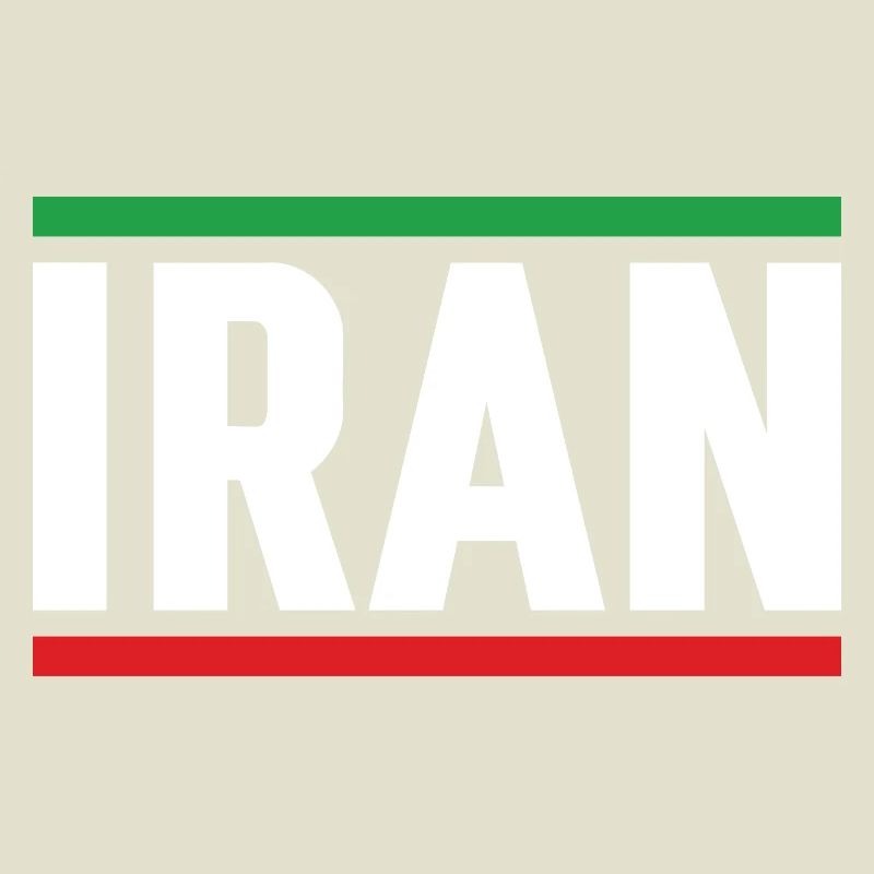 Iran Drapeau Typographie Forte