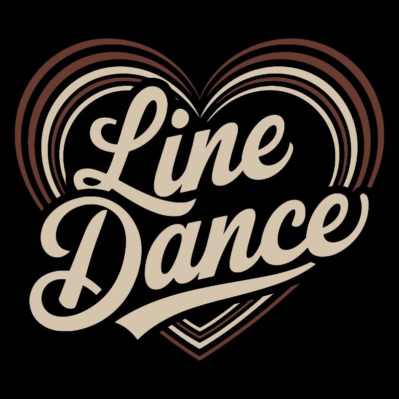 Lettrage en forme de cœur Line Dance