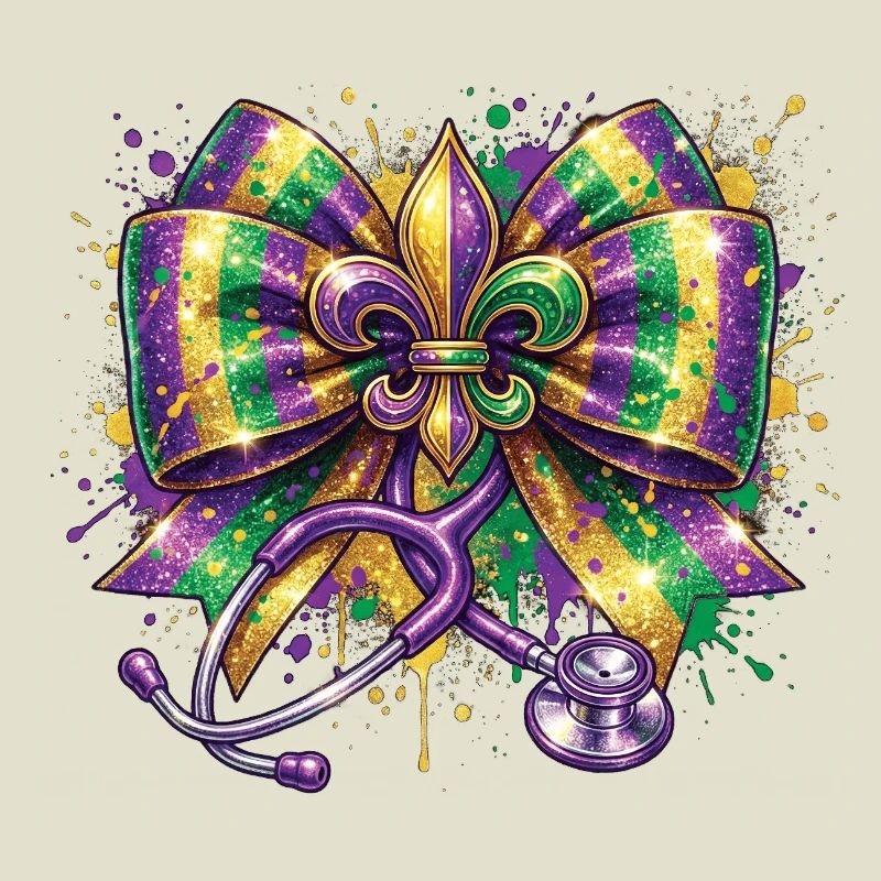 Mardi Gras Krankenschwester Doktorin Fleur De Lys