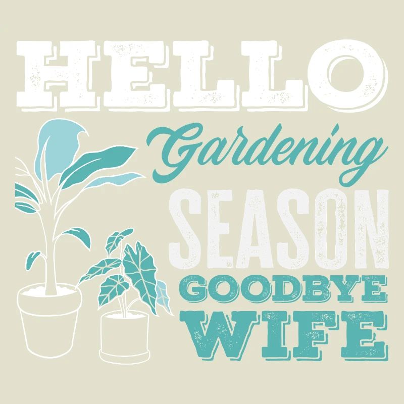 Saison du jardinage Adieu épouse