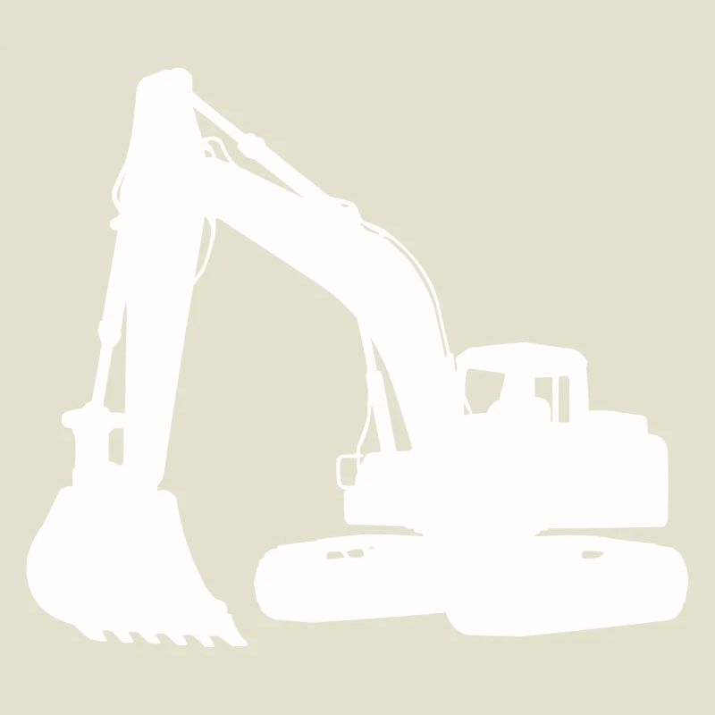 Silhouette d’excavatrice pour la conception de bâtiments