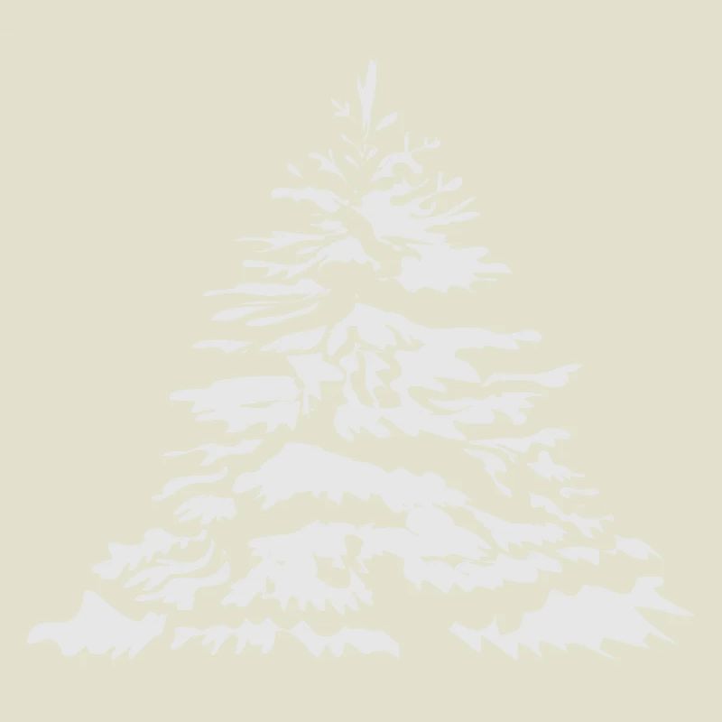 schneebedeckter Christbaum oder Tannenbaum