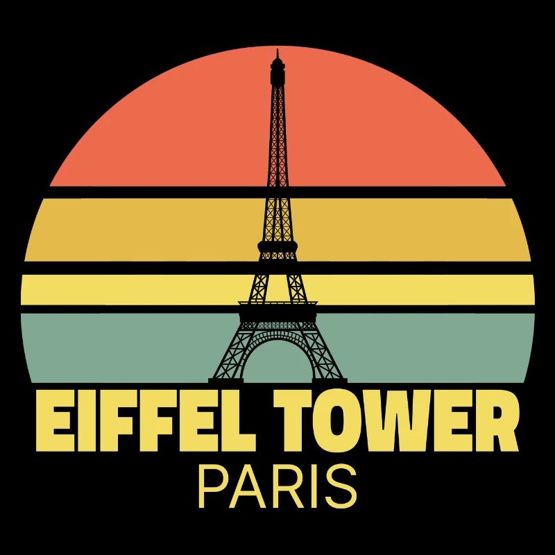 Tour Eiffel Paris Silhouette Rétro