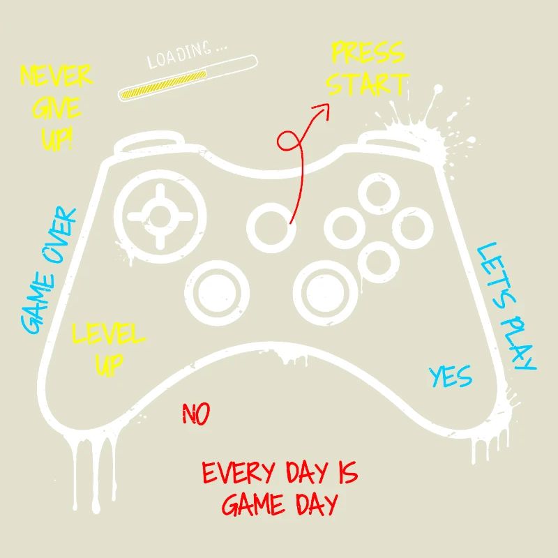 Gamer Controller Graffiti