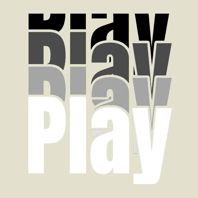 Overlapping Play Typography