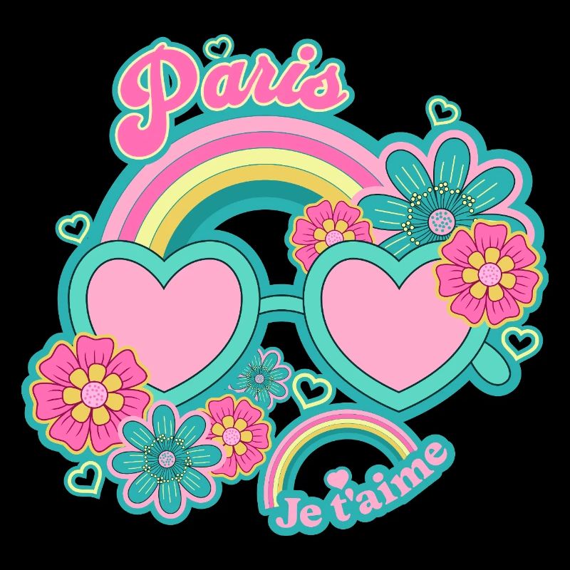 Paris Rainbow Rosé Hearts