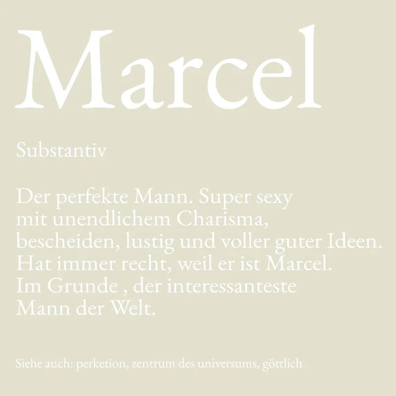 Marcel Dictionary explanation First name Marcel