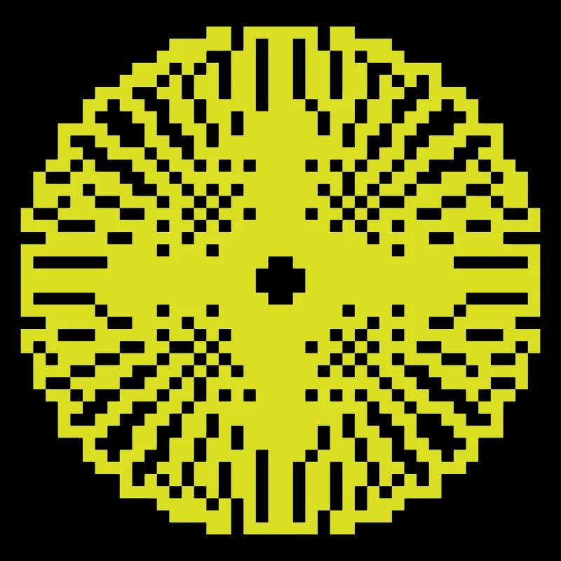 Soleil pixel pixel cercle pixelisé soleil | Graphique vectoriel