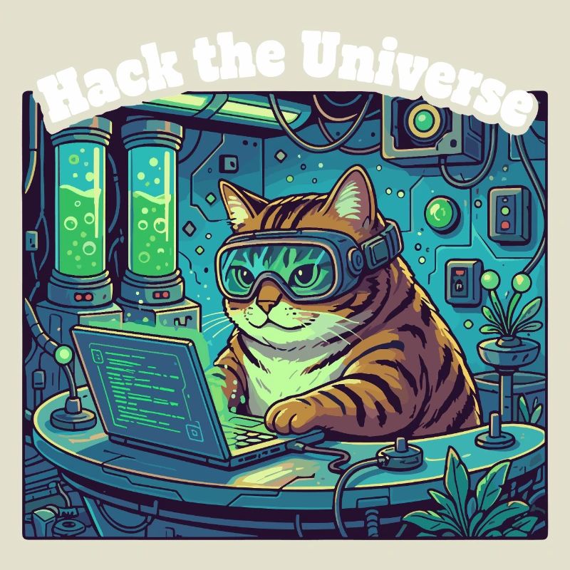 Hacker cat in the universe