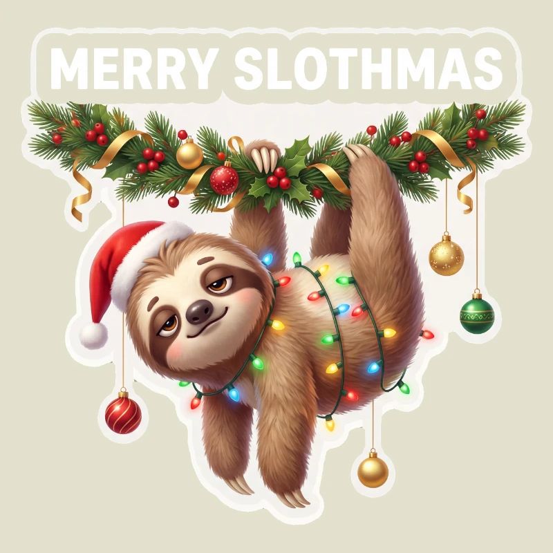 Happy Slothmas String Lights