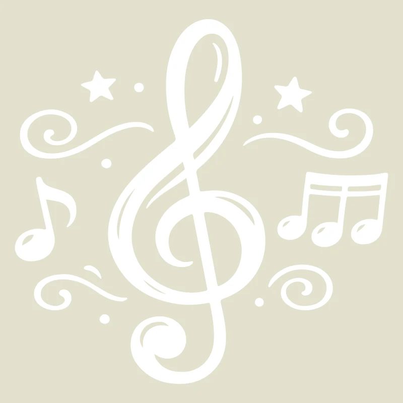 Notes musicales de clé