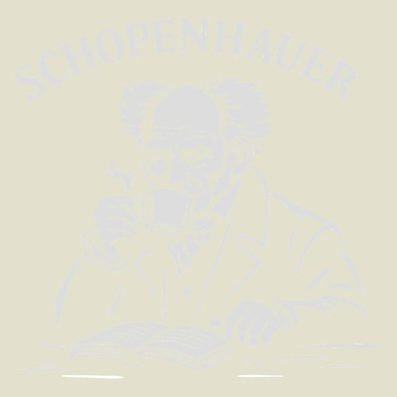 Arthur Schopenhauer boit du café