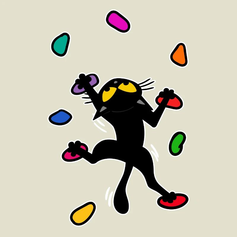 Boulder Cat Kitten Climbing Mountaineering Funny