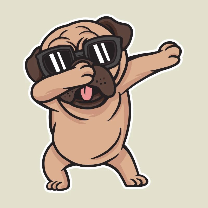 Dab Dabbing Mops Hund Dog Dancing Trend Geschenk