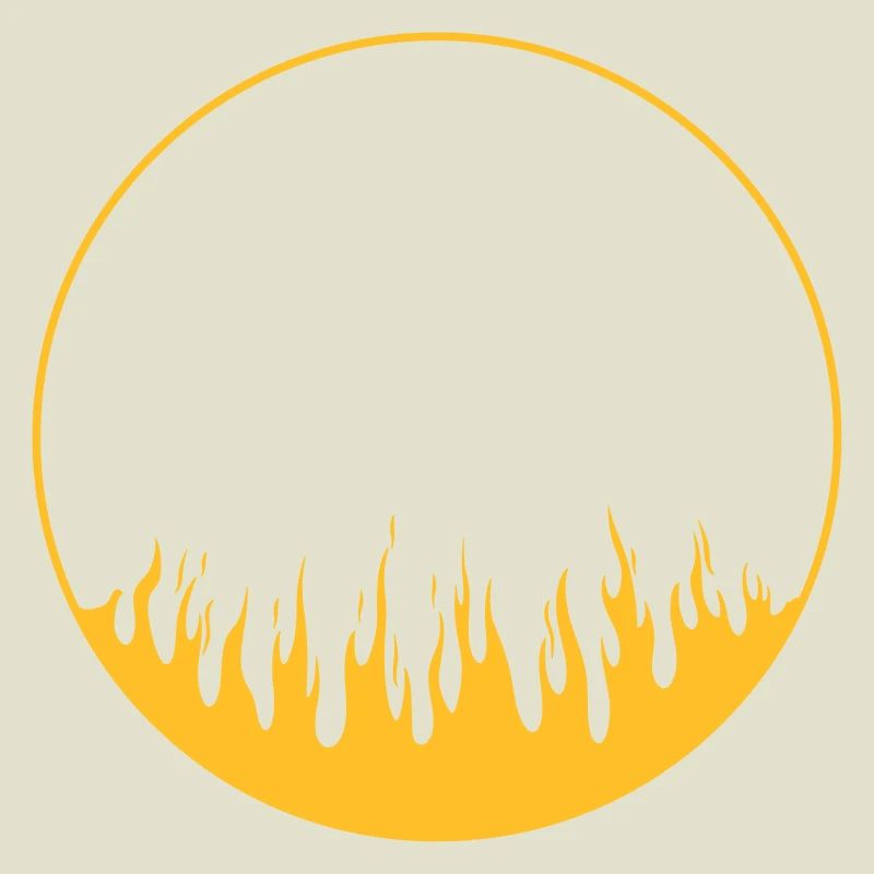 Circle on fire | 1-Color vectorgraphic