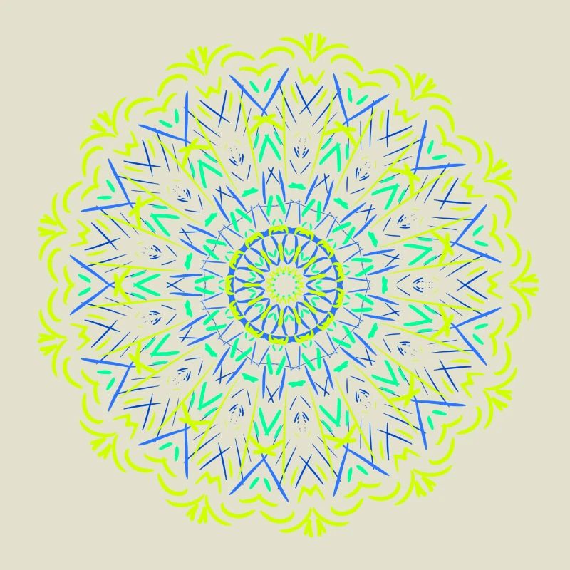 Leuchtendes Mandala Neon Design