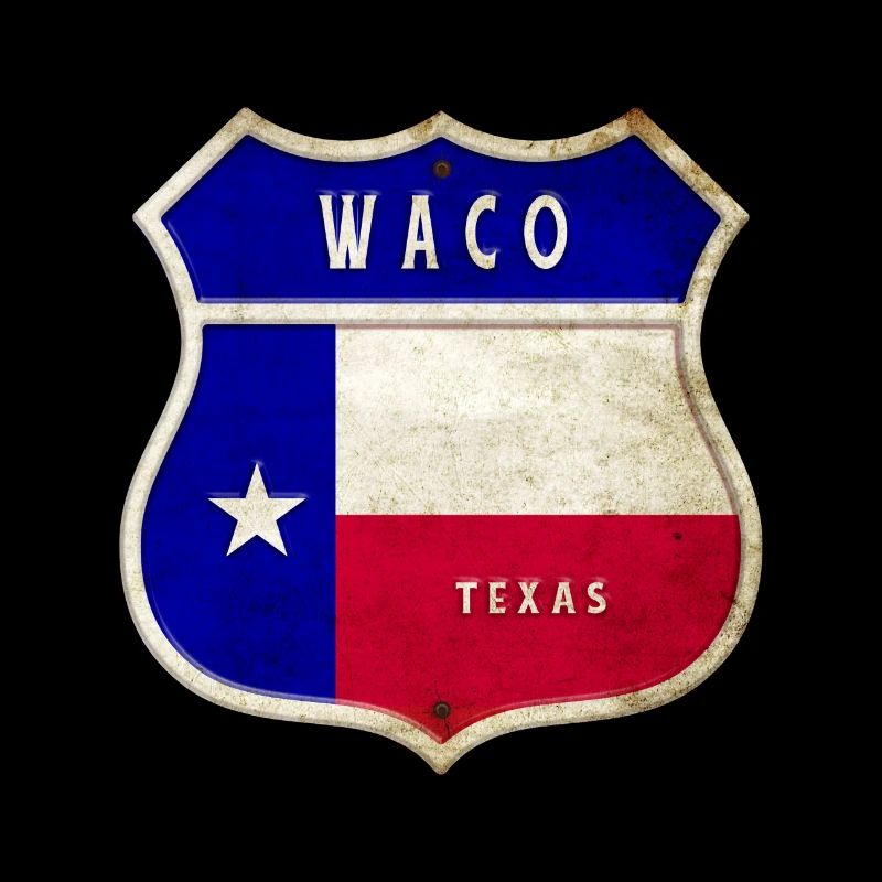 Waco Texas crest flags design