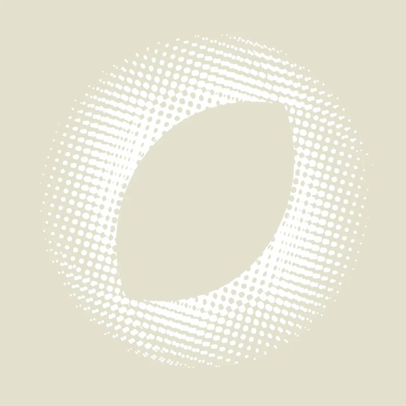 dotted, oval art white