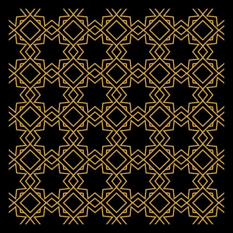 Golden arab islamic pattern