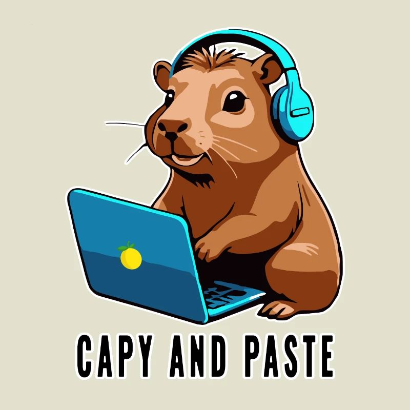 Capybara with Joke Capy and Paste