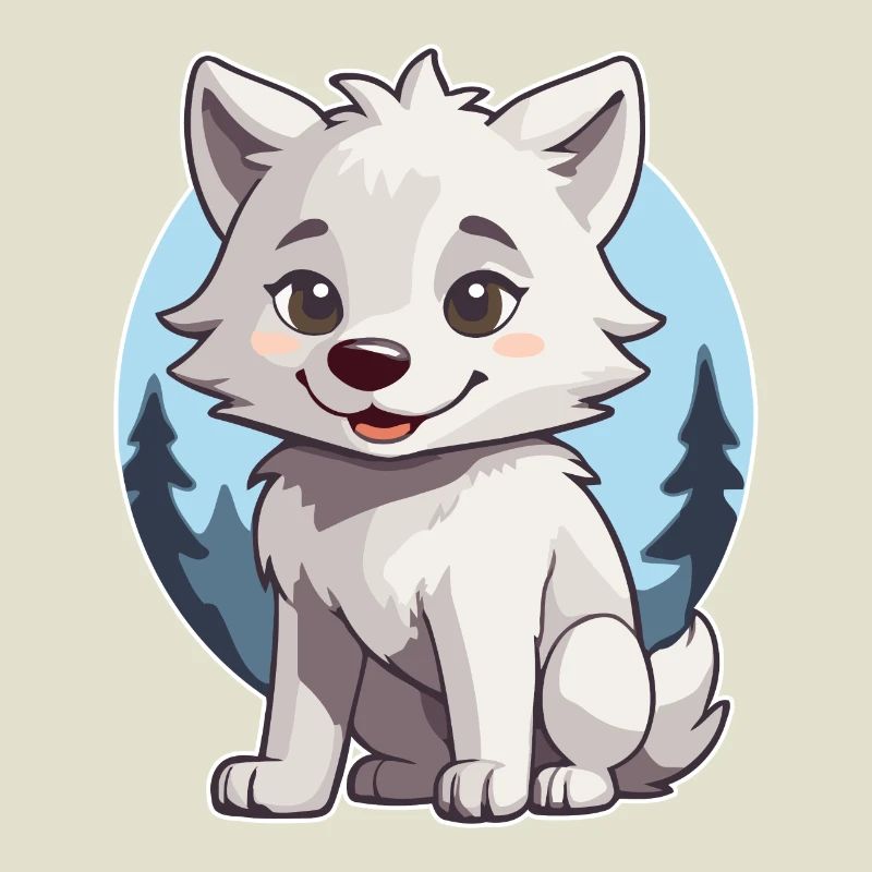 Niedlicher Wolf oder Hund Husky