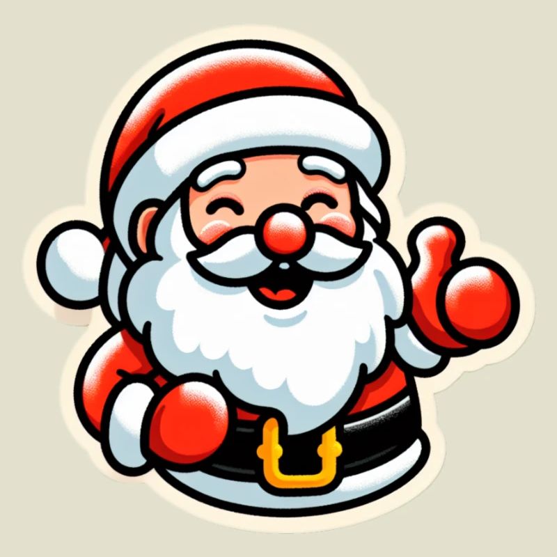 Fröhlicher Weihnachtsmann Daumenhoch