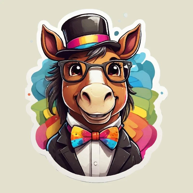 Rainbow Donkey Gentleman